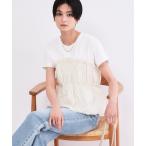 tシャツ ビスチェドッキングTシャツ「洗濯機OK」 レディース