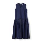 ワンピース コットンシルクタイプライター Vネックドレス