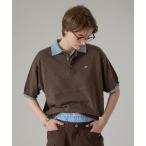  рубашка-поло LAYERED DOUBLE COLLAR KNIT POLO / Layered двойной воротник вязаный Polo мужской женский 