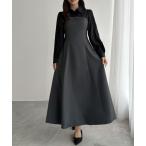 「CENEA」 長袖ワンピース MEDIUM チャコール レディース