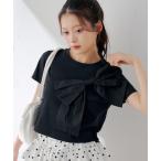 tシャツ リボンデザインチビT レディース