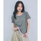 tシャツ チュールレイヤーバイカラーTEE/782879 レディース