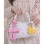 сумка "Boston bag" 26ss цветочный принт лента дизайн Heart очарование имеется Mini сумка "Boston bag" женский 