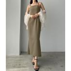 「Louere」 サロペットスカート - ダークベージュ レディース
