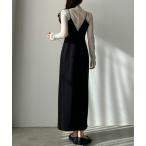 「Louere」 キャミソールワンピース LARGE ブラック レディース