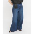 ジーンズ デニム デニムパンツ WIDEレッグアジャストデニム レディース