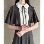 「junoah」 ノースリーブワンピース SMALL チャコール レディース