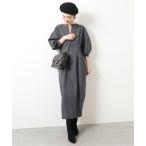 「VERMEIL par iena」 7分袖ワンピース 40 グレー レディース