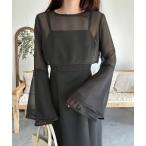 「LAUIR」 コンビワンピース LARGE チャコール レディース