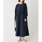 「LAVEANGE」 長袖ワンピース 3L ネイビー レディース