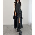 「CENEA」 ノースリーブワンピース MEDIUM チャコール レディース