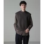 [NANO universe] безрукавка tops L хаки Brown мужской 