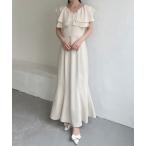 「junoah」 ノースリーブワンピース LARGE アイボリー レディース