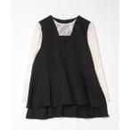 「RUIRUE BOUTIQUE」 長袖ブラウス LL ブラック×ホワイト レディース
