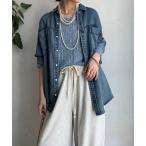 「DouDou」 長袖シャツ FREE ブルー レディース