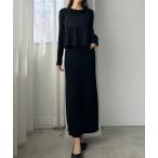 「Louere」 コンビワンピース LARGE ブラック レディース