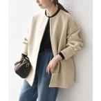 「SHIPS any」 ノーカラージャケット ONE SIZE ベージュ レディース
