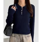 「callautia」 ニットボレロ LARGE ネイビー レディース