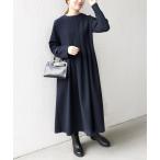 「SHIPS any」 長袖ワンピース ONE SIZE ネイビー レディース
