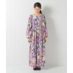「IENA LA BOUCLE」 7分袖ワンピース - ゴールド レディース