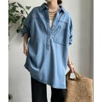 「DouDou」 長袖シャツ FREE ブルー系その他 レディース