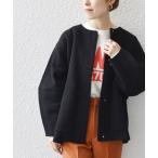 「SHIPS any」 ノーカラージャケット ONE SIZE ブラック レディース