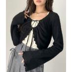「mily bilet」 ニットカーディガン LARGE ブラック レディース