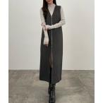 「CENEA」 ノースリーブワンピース LARGE チャコール レディース