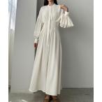 「Louere」 長袖ワンピース MEDIUM アイボリー レディース