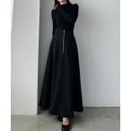 「Louere」 ロングスカート MEDIUM ブラック レディース
