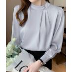 「Miniministore」 長袖ブラウス L ブルーグレー レディース