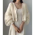 「Louere」 カーディガン MEDIUM アイボリー レディース