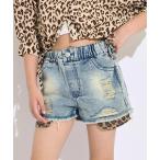 パンツ ヒョウ柄 ポケット クラッシ