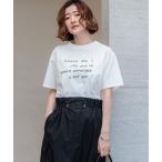 tシャツ 半袖 リラクシーシルエット メッセージ ロゴTシャツ レディース