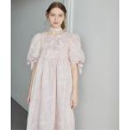 ドレス リボンジャガードボリュームワンピース / Ribbon jacquard volume dress