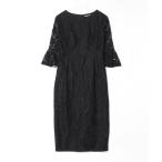 「Lace Ladies」 7分袖ワンピース M ブラック レディース