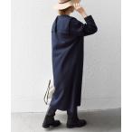 「SHIPS any」 長袖ワンピース ONE SIZE ネイビー レディース