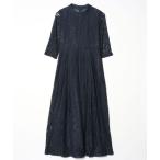 「Lace Ladies」 7分袖ワンピース M ネイビー レディース