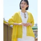 「AMERICAN HOLIC」 ニットカーディガン M イエロー レディース