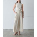 ワイドパンツ スラックス パンツ Cross tuck pants/クロスタック