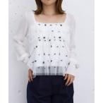tシャツ シアーニットボレロ＋花柄チュールペプラムキャミＳＥＴ レディース
