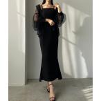 「Louere」 キャミソールワンピース MEDIUM ブラック レディース