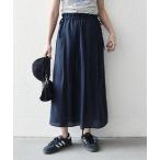 「SHIPS any」 フレアスカート ONE SIZE ネイビー レディース