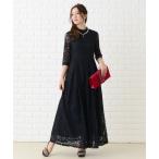 「Lace Ladies」 7分袖ワンピース M ブラック レディース