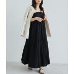 「anuans」 キャミソールワンピース SMALL ブラック レディース