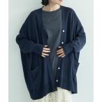 「AMERICAN HOLIC」 ニットカーディガン M ネイビー レディース