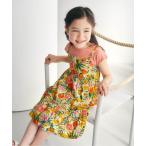 ワンピース 「リンク」柄フリルキャミドッキングワンピース キッズ 子供服 女の子