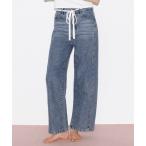  широкий брюки джинсы Denim Denim брюки summer Denim шнур имеется широкий брюки женский 