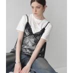 tシャツ Tシャツドッキングレースキャミワンピース レディース