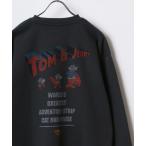 「TOM&JERRY」 長袖Tシャツ L ブラック メンズ